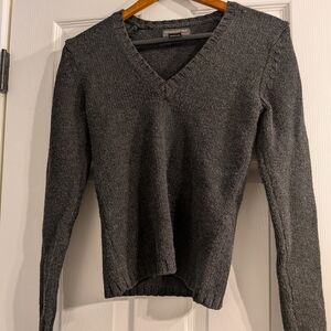 Banana Republic Charcoal V-Neck Sweater